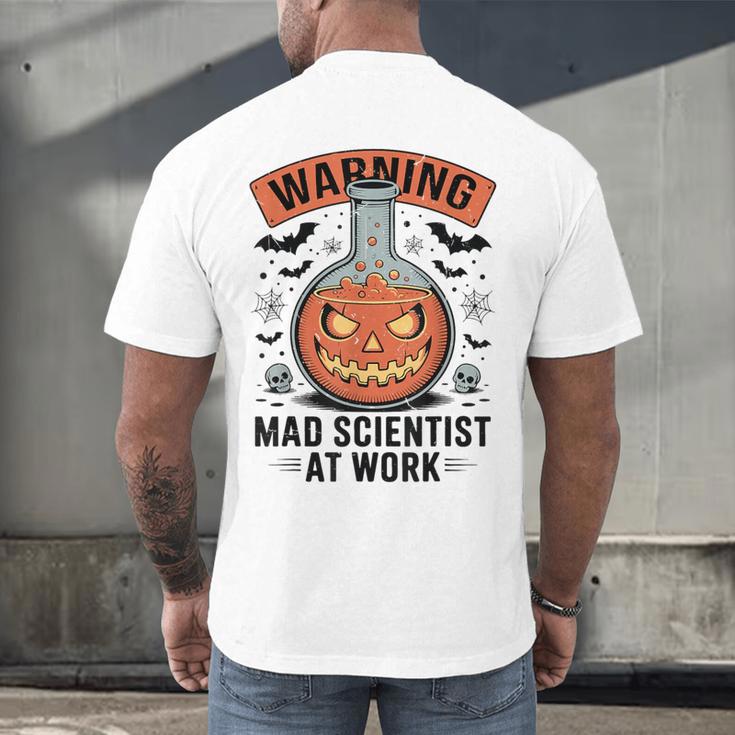 Mad Scientist Pumpkin Science Teacher Halloween Costume Kids Men's Back Print T-Shirt, gift for family, gift for coworker Mad Scientist Pumpkin Science Teacher Halloween Costume Kids Men's Back Print T-Shirt, gift for family, gift for coworker