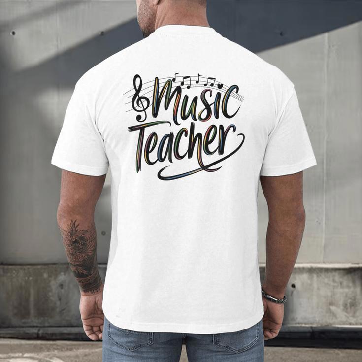 Music Teacher For Women Elementary First Day Of School Men's Back Print T-Shirt, gift for family, gift for coworker Music Teacher For Women Elementary First Day Of School Men's Back Print T-Shirt, gift for family, gift for coworker