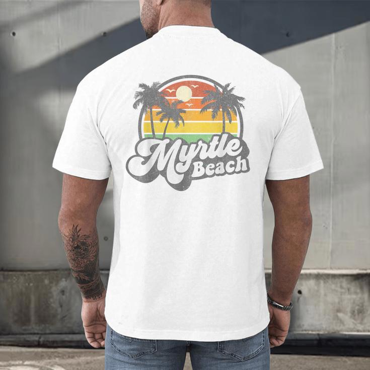 Myrtle Beach South Carolina Retro 70s Vintage Vacation Men's Back Print T-Shirt, gift for family, gift for coworker