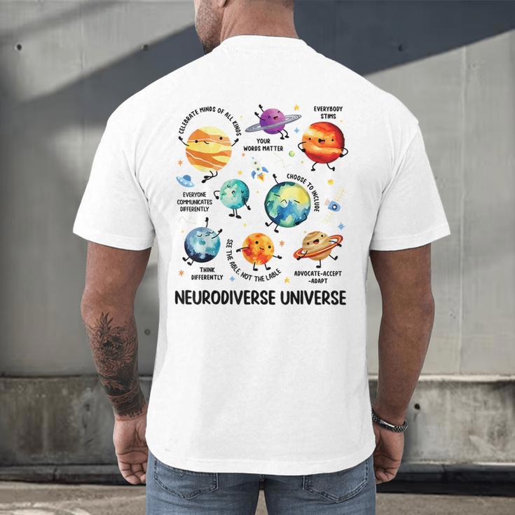 Neurodiverse Universe Space Planet Special Education Teacher Men's Back Print T-Shirt, gift for family, gift for coworker Neurodiverse Universe Space Planet Special Education Teacher Men's Back Print T-Shirt, gift for family, gift for coworker