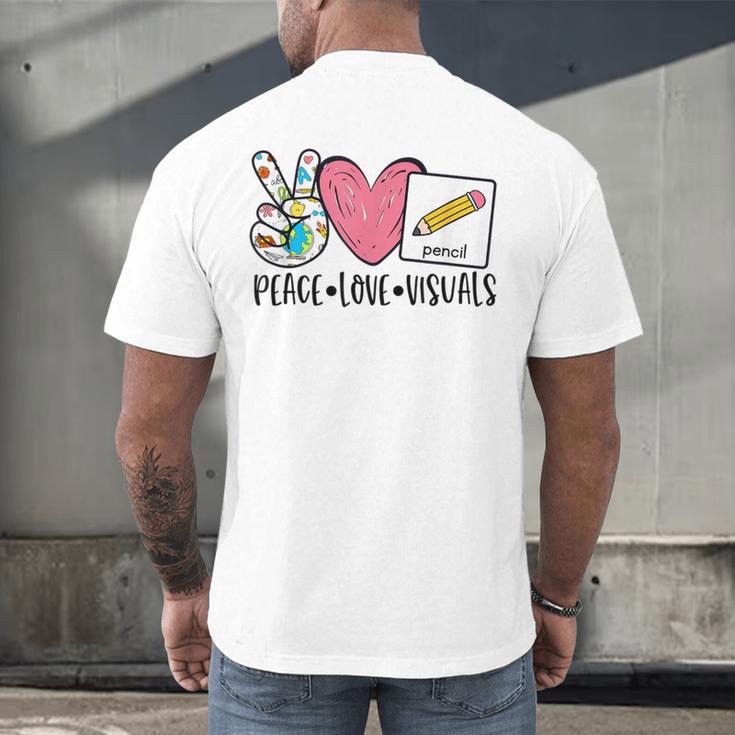 Peace Love Visuals Special Education Teacher Dream Team Men's Back Print T-Shirt, gift for family, gift for coworker