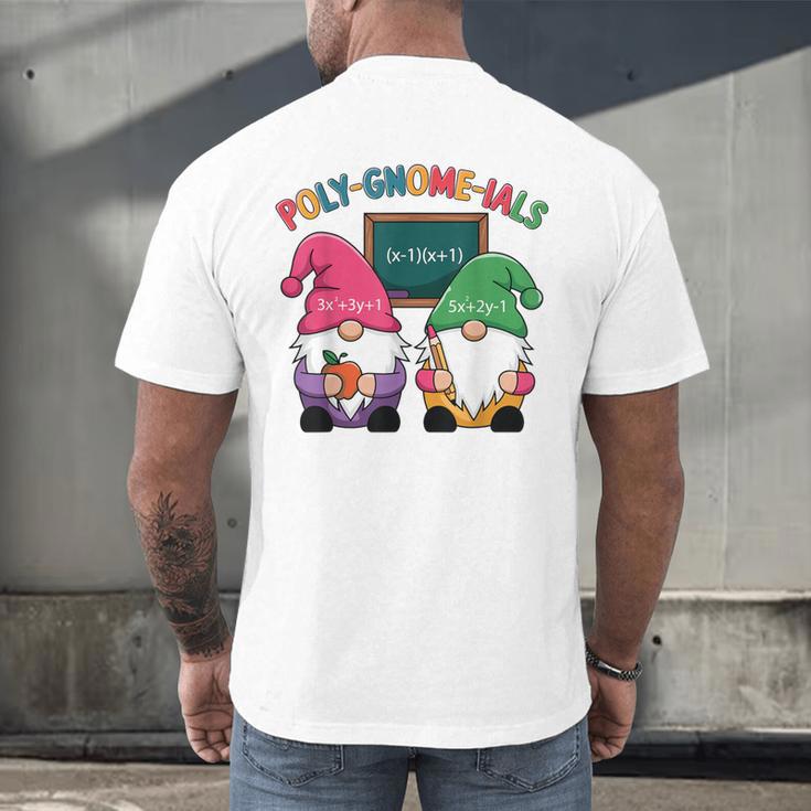 Poly-Gnome-Ials Algebra Teacher Calcul Teacher Men's Back Print T-Shirt, gift for family, gift for coworker Poly-Gnome-Ials Algebra Teacher Calcul Teacher Men's Back Print T-Shirt, gift for family, gift for coworker