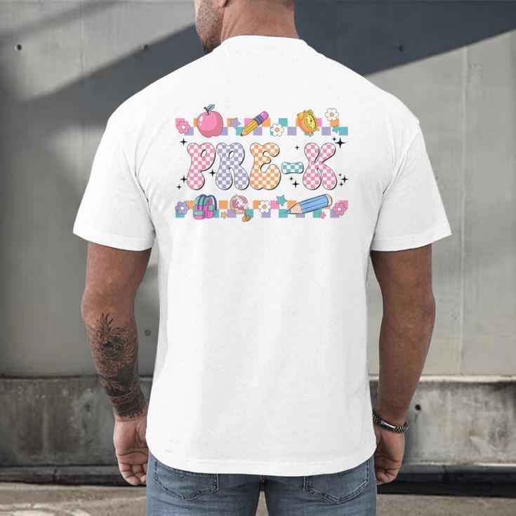 Pre-K Back To School Teachers Kids 1st Day Of School Men's Back Print T-Shirt, gift for family, gift for coworker