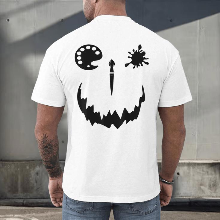 Pumpkin Artist Halloween Art Teacher Men's Back Print T-Shirt, gift for family, gift for coworker Pumpkin Artist Halloween Art Teacher Men's Back Print T-Shirt, gift for family, gift for coworker