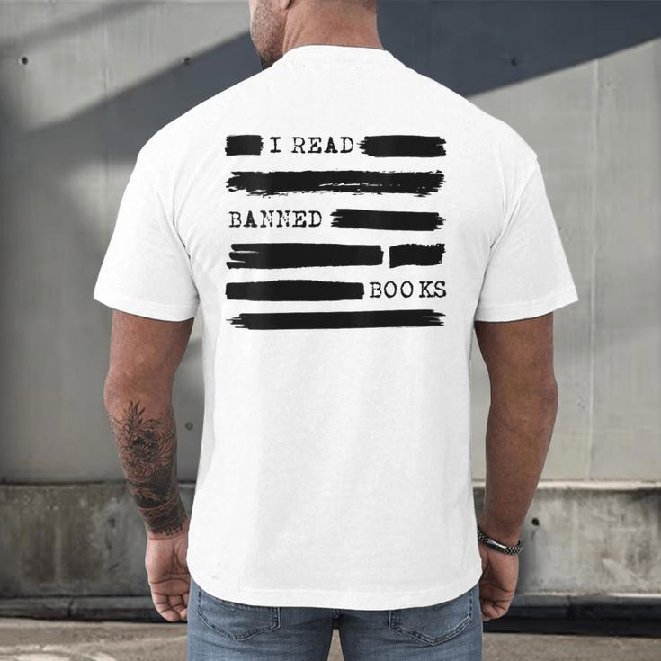 I Read Banned Books Banned Books Week Librarian Teacher Men's Back Print T-Shirt, gift for family, gift for coworker I Read Banned Books Banned Books Week Librarian Teacher Men's Back Print T-Shirt, gift for family, gift for coworker