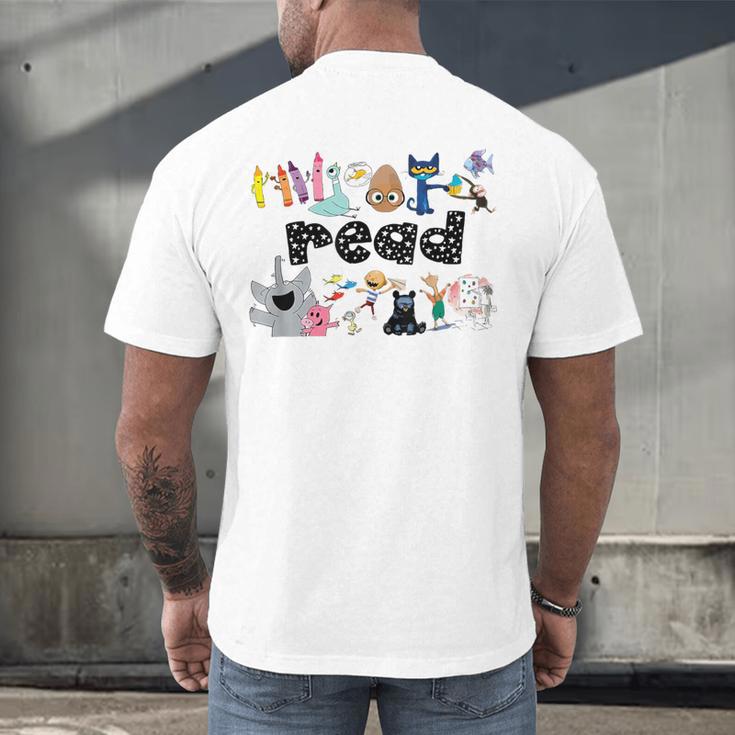 Read Children's Books Teacher Men's Back Print T-Shirt, gift for family, gift for coworker
