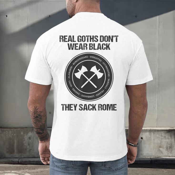 Real Goths Sack Rome History Teacher Men's Back Print T-Shirt, gift for family, gift for coworker