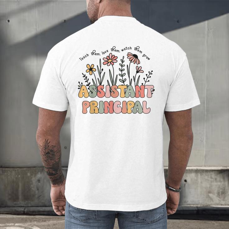 Retro Floral Assistant Principal Shirt For Teachers Day Men's Back Print T-Shirt, gift for family, gift for coworker Retro Floral Assistant Principal Shirt For Teachers Day Men's Back Print T-Shirt, gift for family, gift for coworker