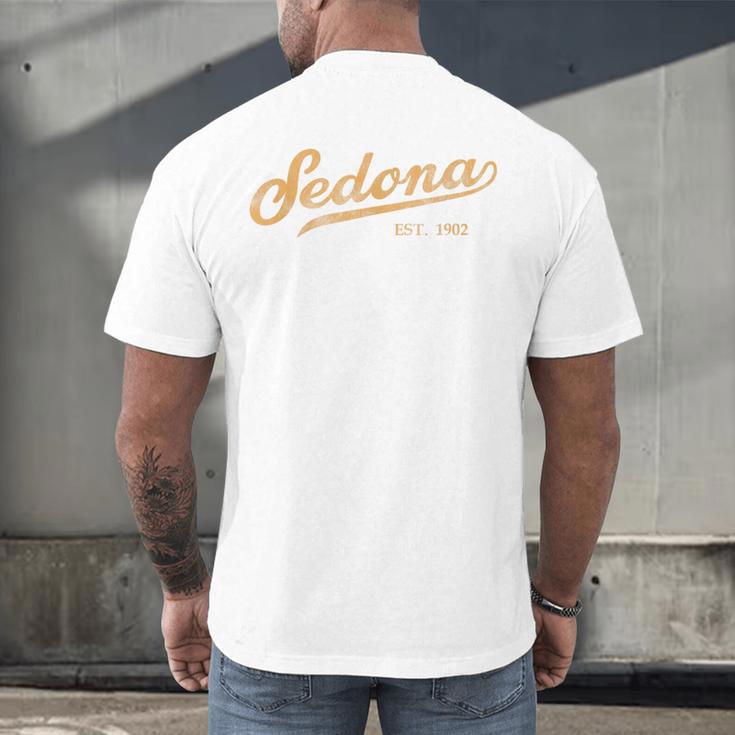 Retro Sedona Script Vintage Throwback Kids Men's Back Print T-Shirt, gift for family, gift for coworker