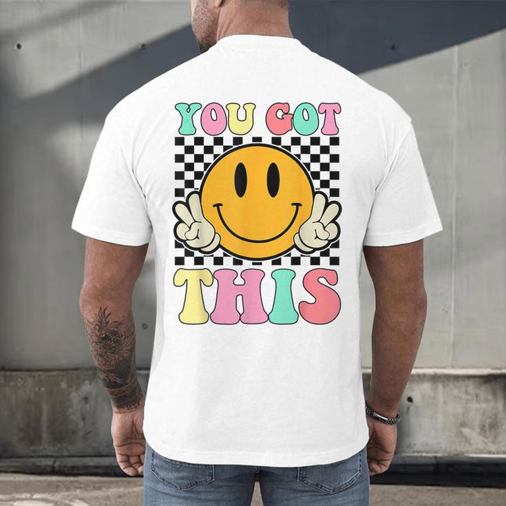 You Got This Retro Smile Motivational Testing Day Teacher Men's Back Print T-Shirt, gift for family, gift for coworker