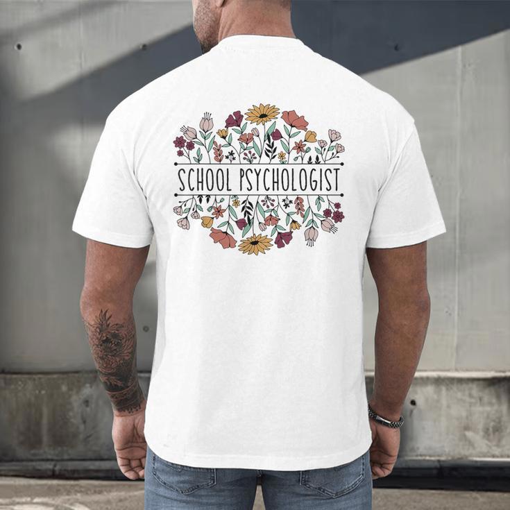 School Psychologist Psychology Teacher Appreciation Men's Back Print T-Shirt, gift for family, gift for coworker