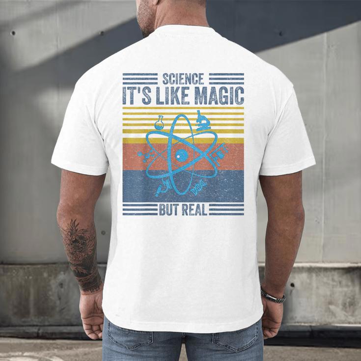 Science It's Like Magic But Real Science Teacher Geek Nerd Men's Back Print T-Shirt, gift for family, gift for coworker Science It's Like Magic But Real Science Teacher Geek Nerd Men's Back Print T-Shirt, gift for family, gift for coworker