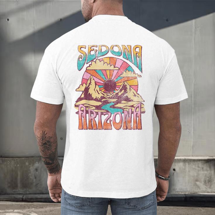 Sedona Arizona Nature Hiking Mountains Outdoors Vintage Men's Back Print T-Shirt, gift for family, gift for coworker