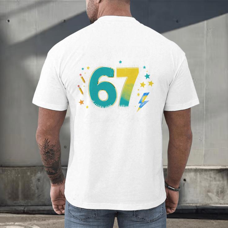 I Survived 67 Days Of School Teachers Students Meme Men's Back Print T-Shirt, gift for family, gift for coworker I Survived 67 Days Of School Teachers Students Meme Men's Back Print T-Shirt, gift for family, gift for coworker