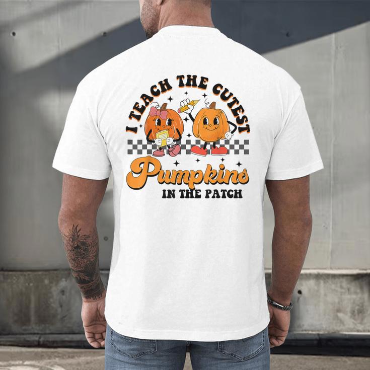 I Teach The Cutest Pumpkins In The Patch Halloween Teacher For Men Women Kids Men's Back Print T-Shirt, gift for family, gift for coworker I Teach The Cutest Pumpkins In The Patch Halloween Teacher For Men Women Kids Men's Back Print T-Shirt, gift for family, gift for coworker