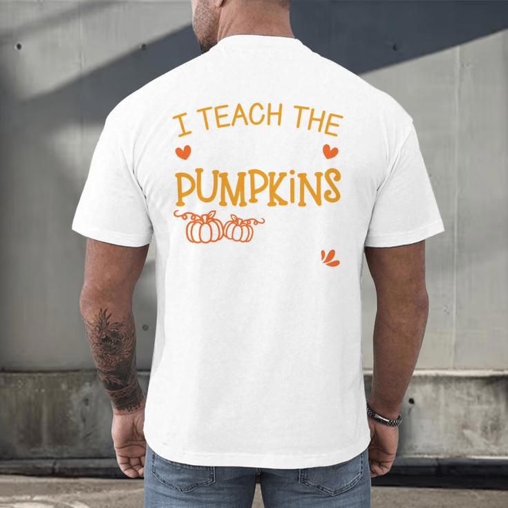 I Teach The Cutest Pumpkins In The Patch Shirt Teacher Men's Back Print T-Shirt, gift for family, gift for coworker