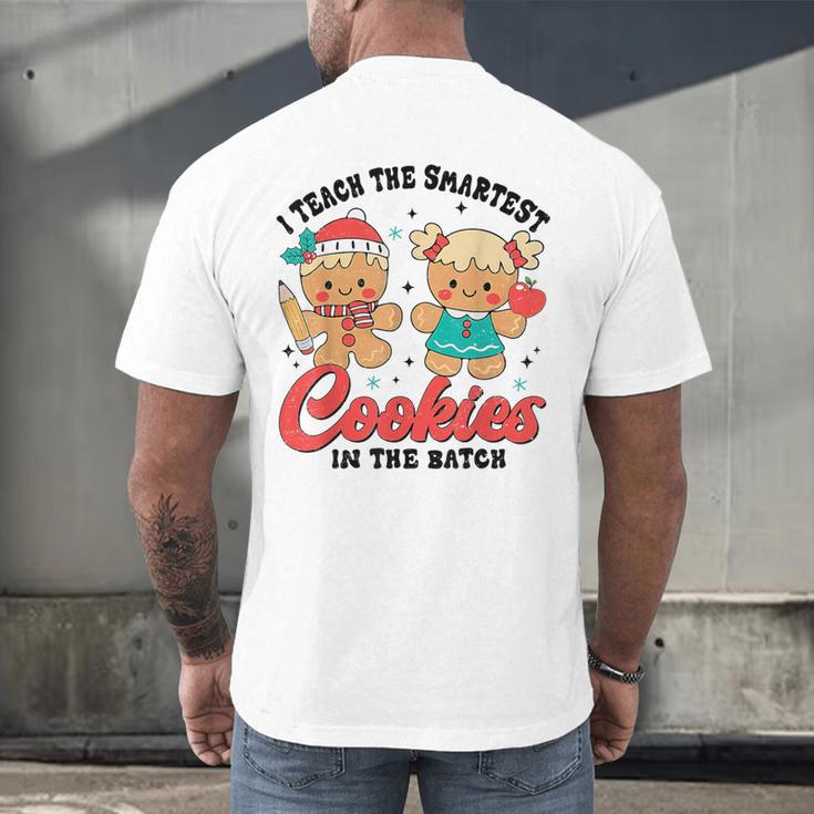Teacher Of Smart Cookies Cute Gingerbread Teacher Christmas Men's Back Print T-Shirt, gift for family, gift for coworker Teacher Of Smart Cookies Cute Gingerbread Teacher Christmas Men's Back Print T-Shirt, gift for family, gift for coworker