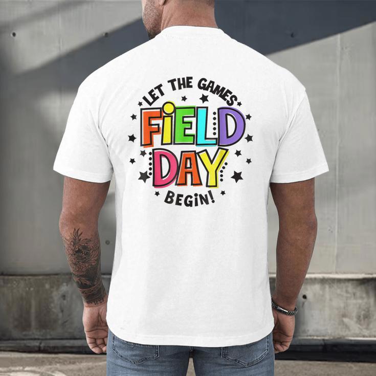 Teacher Student Field Day Let The Games Begin Field Day Men's Back Print T-Shirt, gift for family, gift for coworker