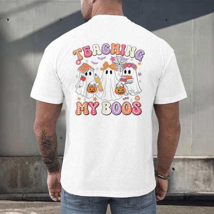 Teaching My Boos Cute Spooky Ghost Teacher Halloween Women Men's Back Print T-Shirt, gift for family, gift for coworker Teaching My Boos Cute Spooky Ghost Teacher Halloween Women Men's Back Print T-Shirt, gift for family, gift for coworker