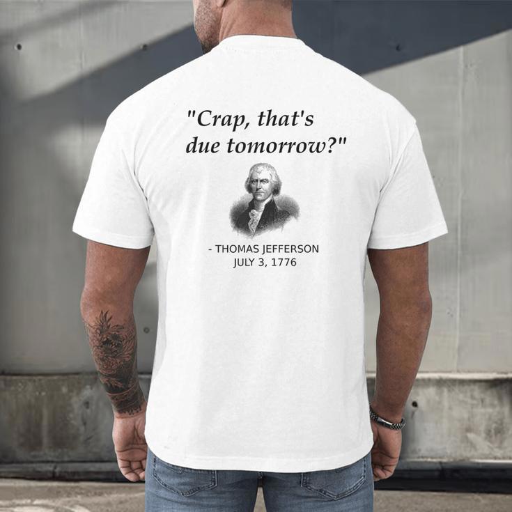 Thomas Jefferson USA History Teacher Student Men's Back Print T-Shirt, gift for family, gift for coworker Thomas Jefferson USA History Teacher Student Men's Back Print T-Shirt, gift for family, gift for coworker