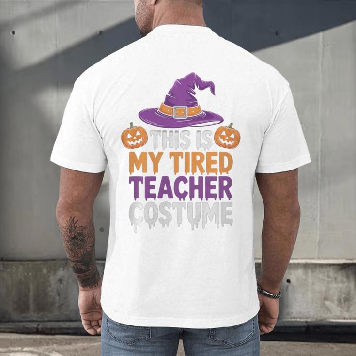 This Is My Tired Teacher Costume Halloween Premium Tri-Blend Men's Back Print T-Shirt, gift for family, gift for coworker This Is My Tired Teacher Costume Halloween Premium Tri-Blend Men's Back Print T-Shirt, gift for family, gift for coworker