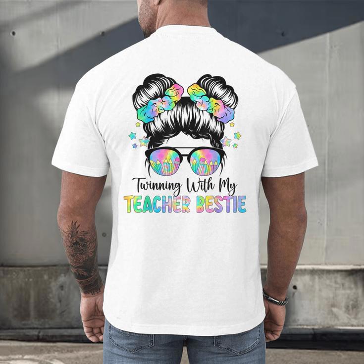 Twin Day Friends Teacher Twinning With My Bestie Men's Back Print T-Shirt, gift for family, gift for coworker Twin Day Friends Teacher Twinning With My Bestie Men's Back Print T-Shirt, gift for family, gift for coworker