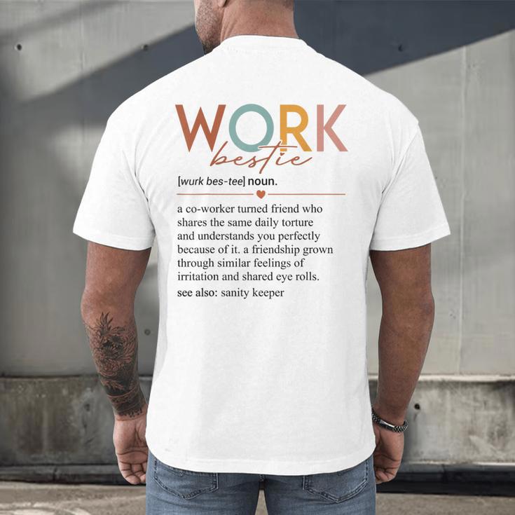 Vintage Work Bestie Definition Teachers Nurses Boss Women Men's Back Print T-Shirt, gift for family, gift for coworker