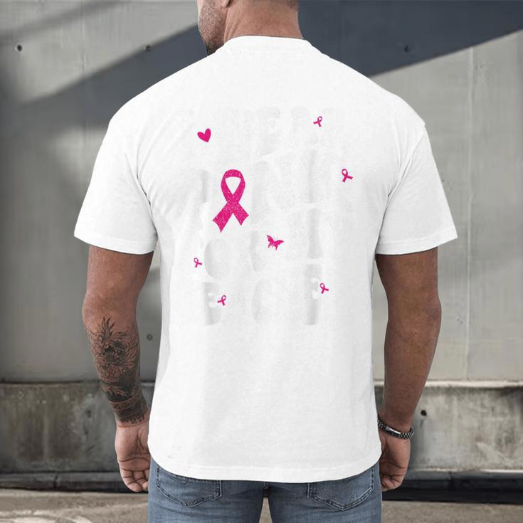 I Wear Pink For My Teacher Breast Cancer Awareness Support Men Women Men's Back Print T-Shirt, gift for family, gift for coworker