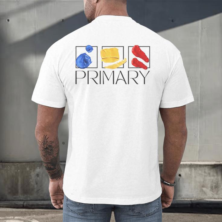Women Art Teacher Back To School Artist Primary Color Theory Men's Back Print T-Shirt, gift for family, gift for coworker