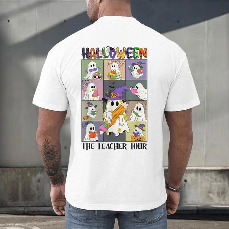 Women Halloween The Teacher Tour Ghosts Pencil Pumpkins Men's Back Print T-Shirt, gift for family, gift for coworker Women Halloween The Teacher Tour Ghosts Pencil Pumpkins Men's Back Print T-Shirt, gift for family, gift for coworker