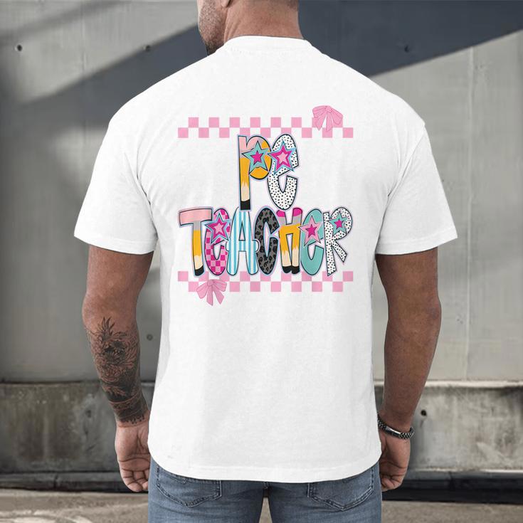 Women PE Teacher Back To School Physical Education Teacher Men's Back Print T-Shirt, gift for family, gift for coworker