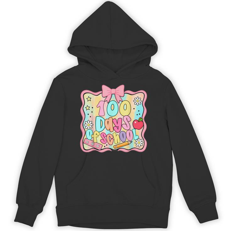 100 Days Of School Preppy 100th Day Of School Teacher Kids Unisex Hoodie