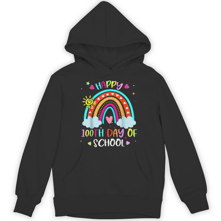 100th Day Of School Rainbow Happy 100 Days Smarter Teacher Unisex Hoodie