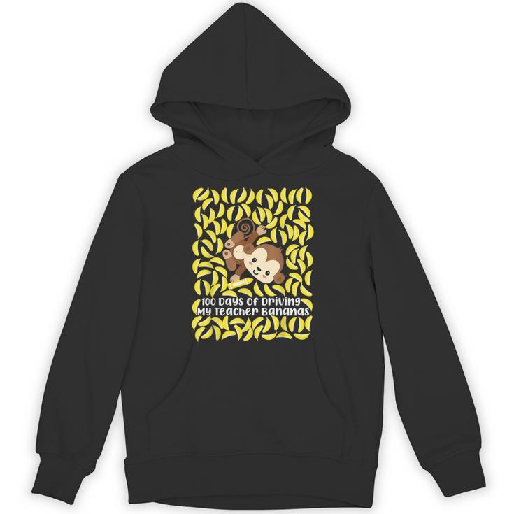 100th Day Of School Teacher Monkey Pun Banana For Men Women Girls Kids Unisex Hoodie