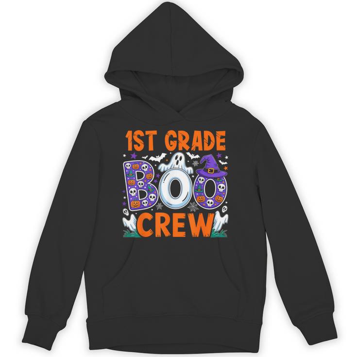 1st Grade Boo Crew First Grade Teacher Kids Happy Halloween Unisex Hoodie