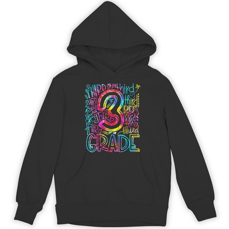 3rd Grade Typography Team Third Grade Teacher Back To School Unisex Hoodie