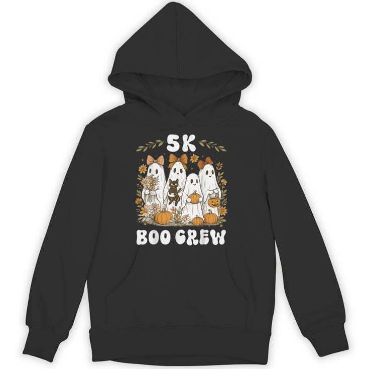 5K Boo Crew Halloween Teacher K5 Floral Ghost Trick Or Teach Unisex Hoodie