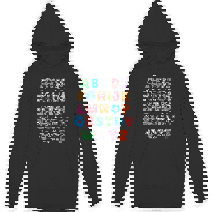 ABC Cute Monster Alphabet Halloween Teacher Costume Kids Unisex Hoodie