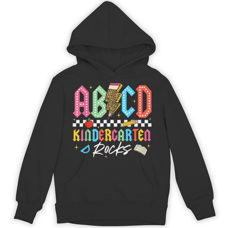 ABCD Kindergarten Rocks Pencil Lightning Teachers Rock Boys Unisex Hoodie