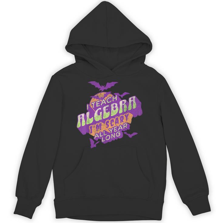 Algebra Teacher Halloween Spooky Ghost Math Mathematics Grad Unisex Hoodie