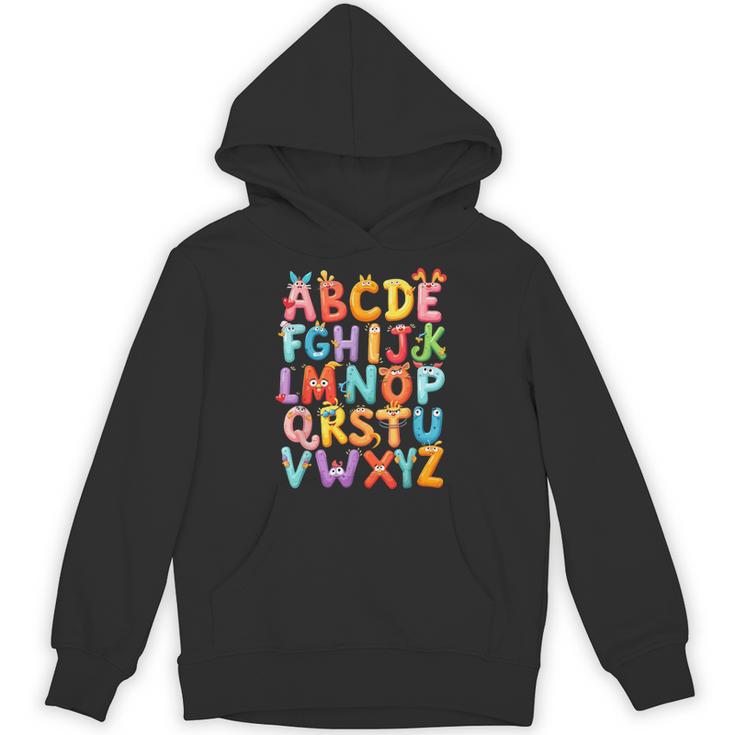 Alphabet A-Z ABC Kids Back To School Pre K Teachers Unisex Hoodie