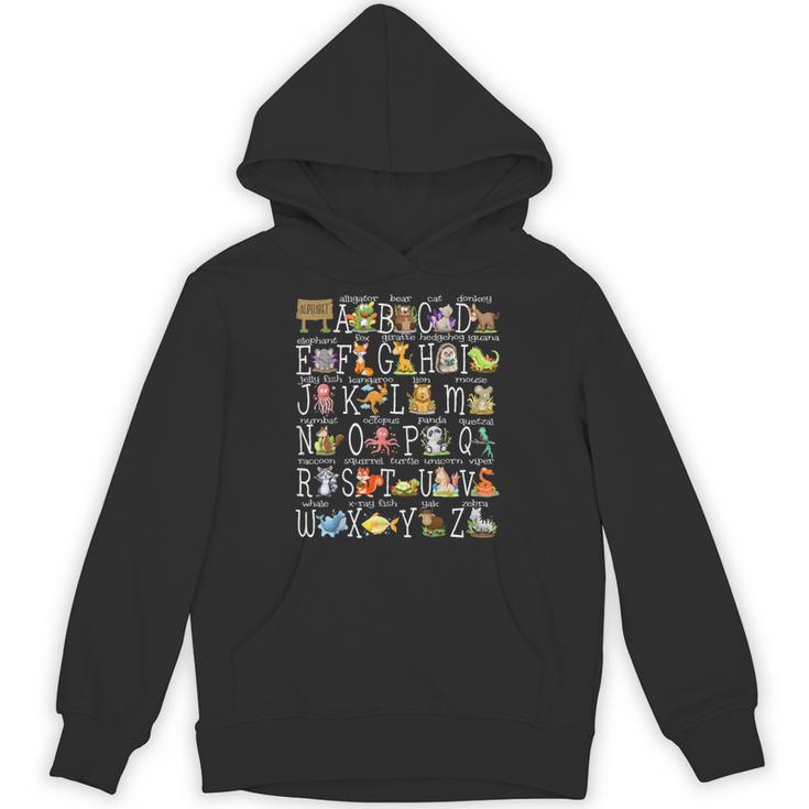 Alphabet Animals Back To School Pre-K Kindergarten Teacher Unisex Hoodie