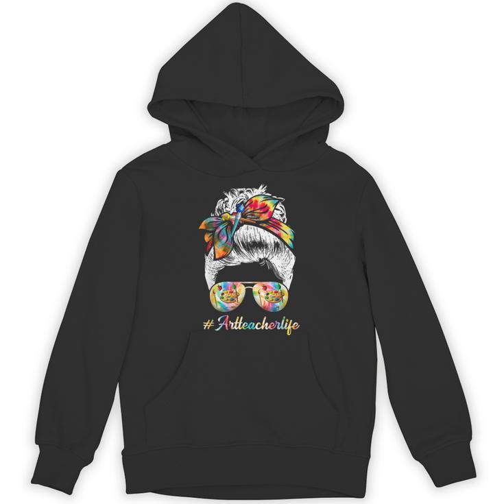 Art Teacher Life Messy Bun Back To School Art Teacher Unisex Hoodie