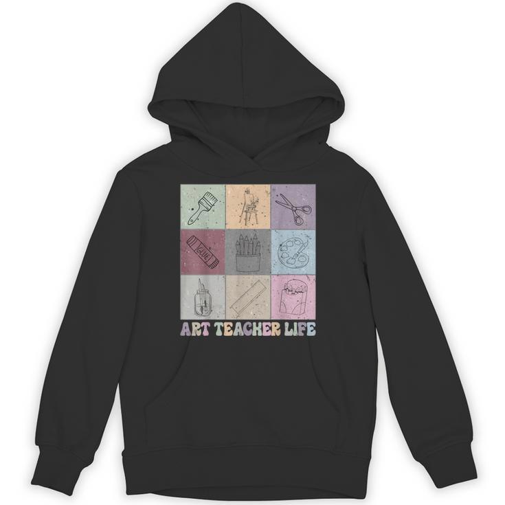 Art Teacher Life Retro Groovy Teaching Future Artists Unisex Hoodie