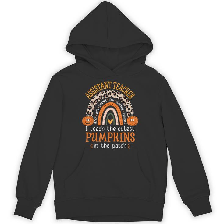 Assistant Teacher Rainbow Leopard Halloween Teacher Unisex Hoodie