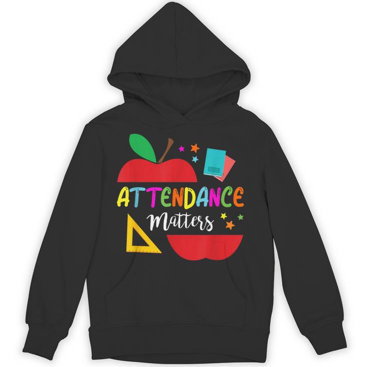 Attendance Matters Teacher Apple For Back To School Unisex Hoodie