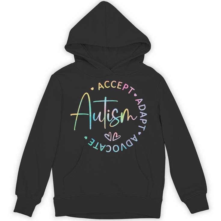 Autism Awareness Accept Adapt Advocate Autism Mom Teacher Unisex Hoodie