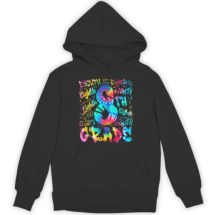 Back To School Eighth 8th Grade Tie Dye Typography Teacher Unisex Hoodie