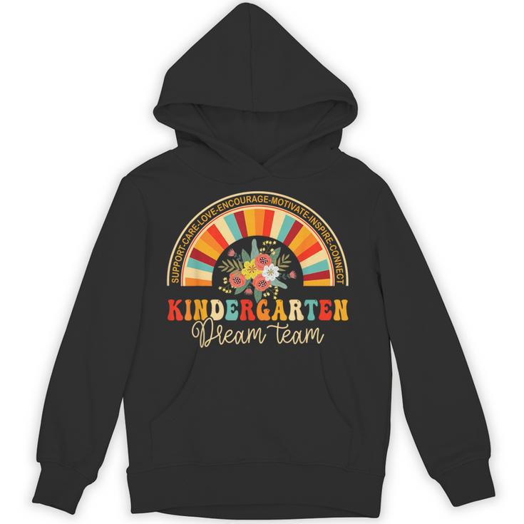 Back To School Kindergarten Dream Team Teacher Love Floral Unisex Hoodie