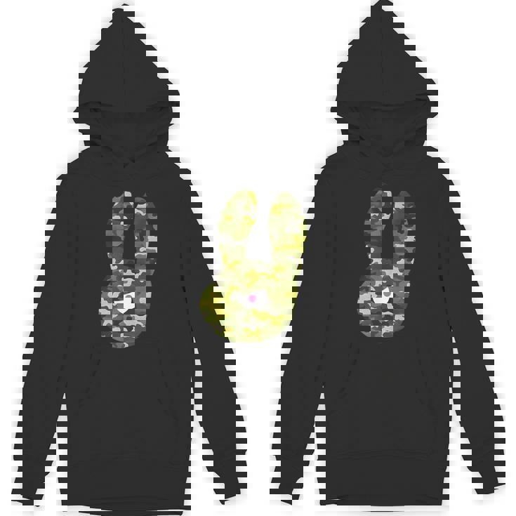 Badうさぎ星人 グリーン迷彩 パーカー